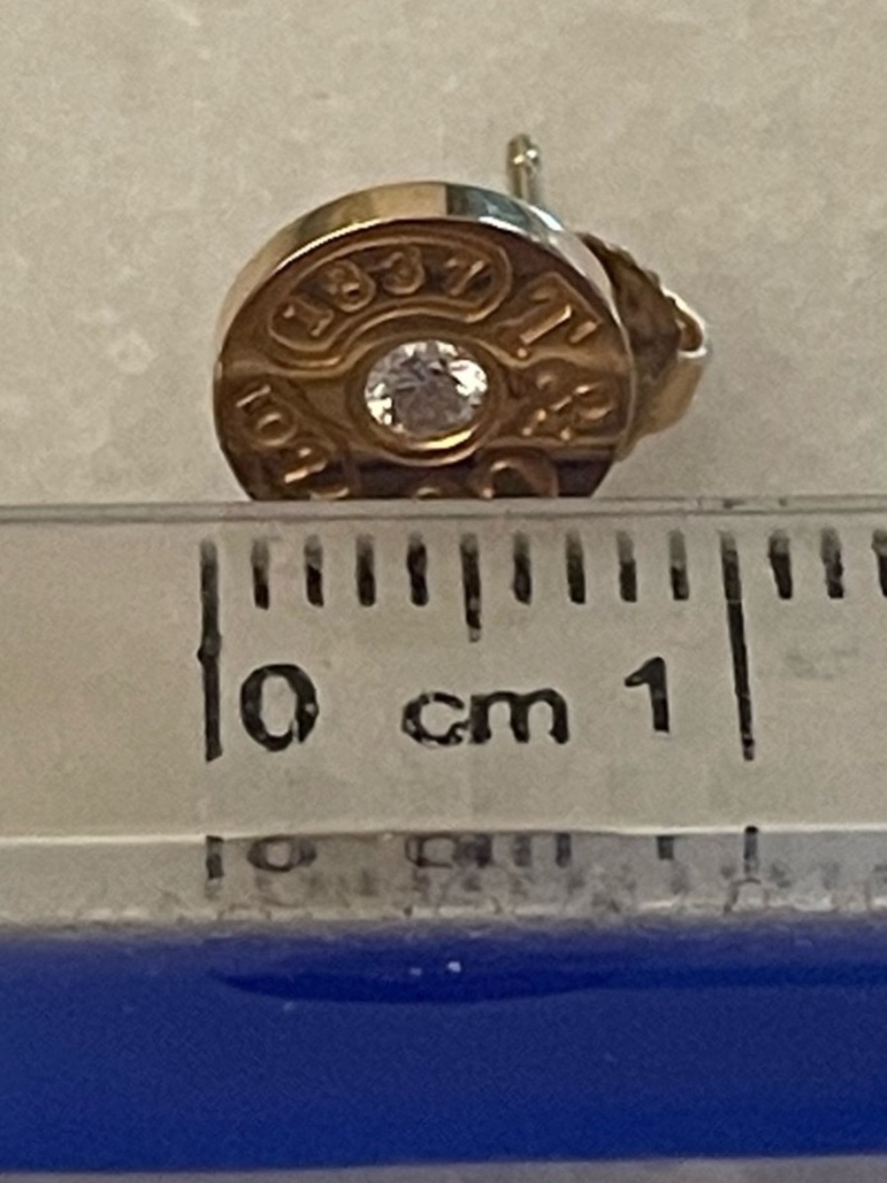 Tiffany & co diamond rose gold 1837 circle stud earrings - Picture 7 of 8